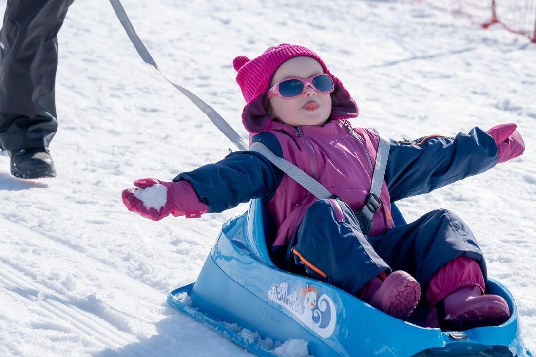 18 Months - 2 Years  Wedze Oneslide Babies' Ski Mittens - Pink., Fuchsia, , large image number 11