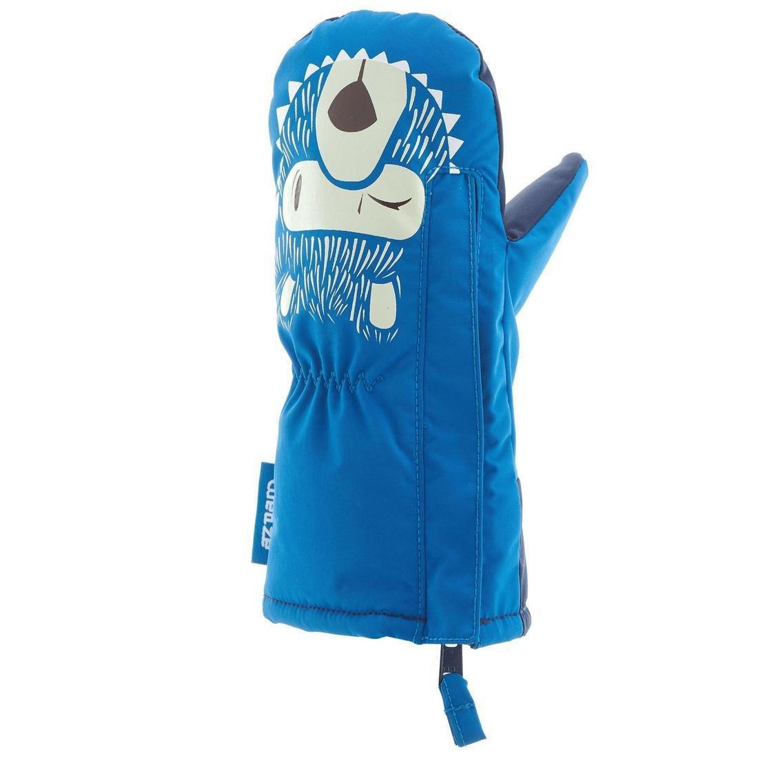 6- 12 Months  Wedze Oneslide Babies' Ski Mittens, Cobalt Blue, , large image number 12
