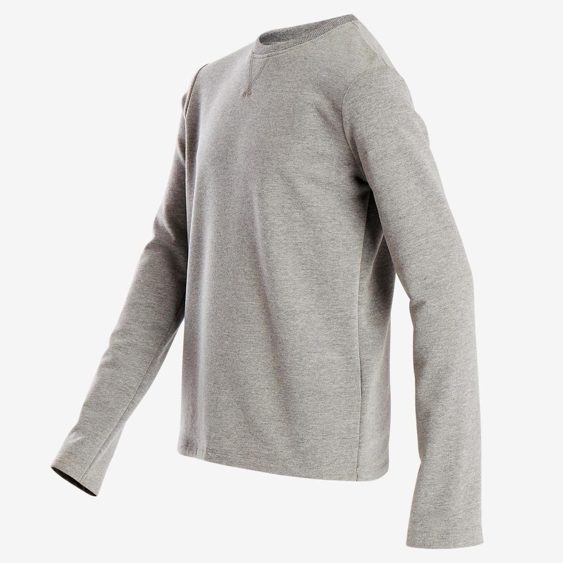 7-8 Yrs 100 Boys Gym Sweatshirt, Zinc Grey, , large image number 1