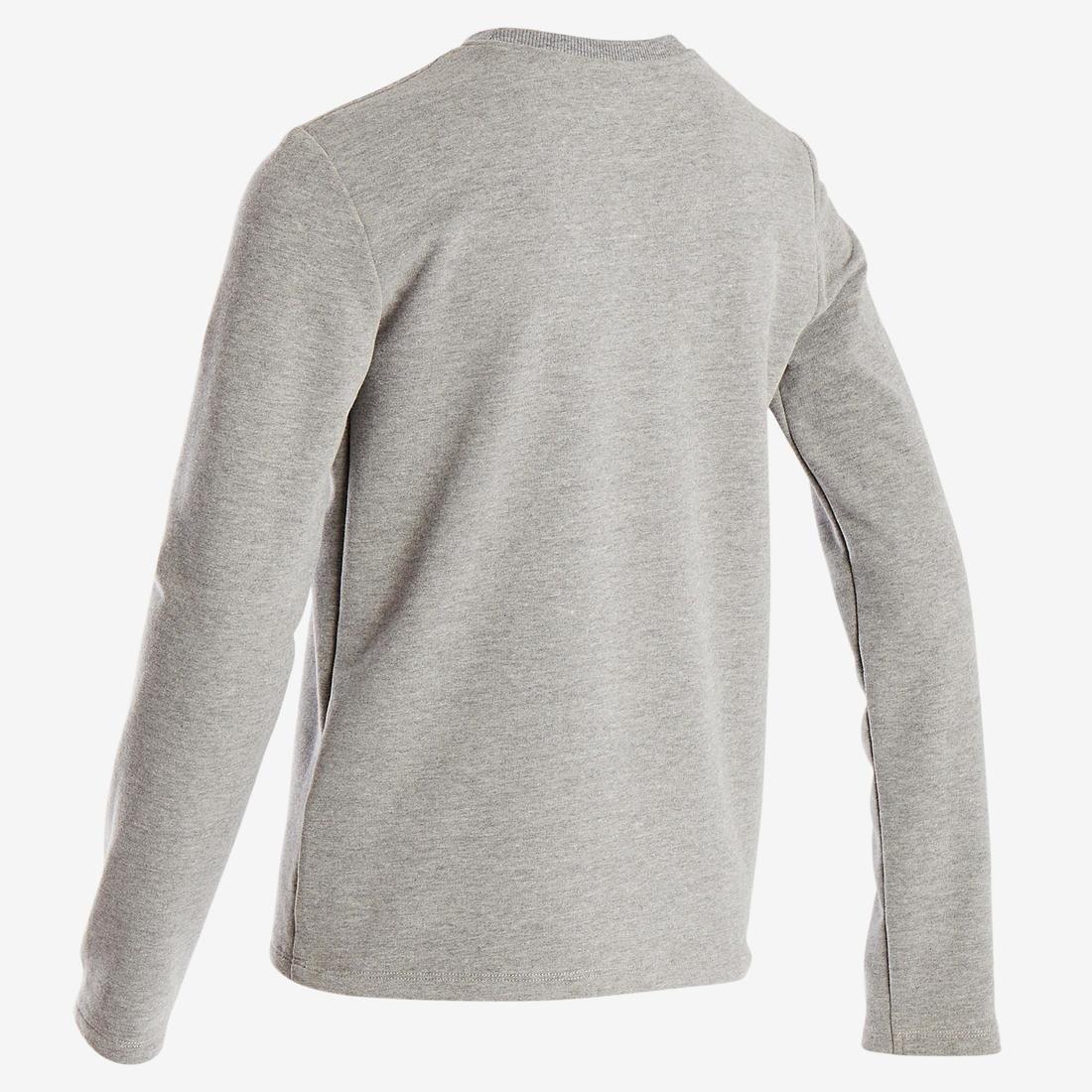 7-8 Yrs 100 Boys Gym Sweatshirt, Zinc Grey, , large image number 2