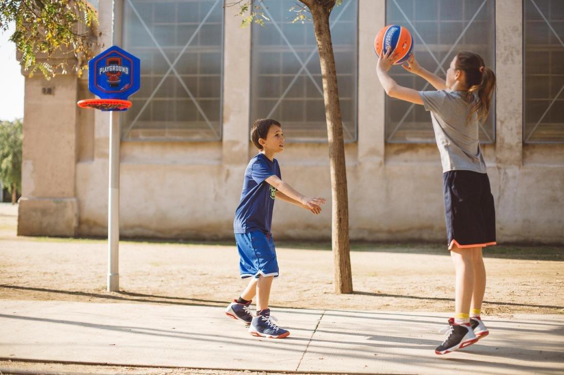 Hoop 500 Kids'/Adult Basketball Hoop - Blue/Red Transportable, , large image number 4