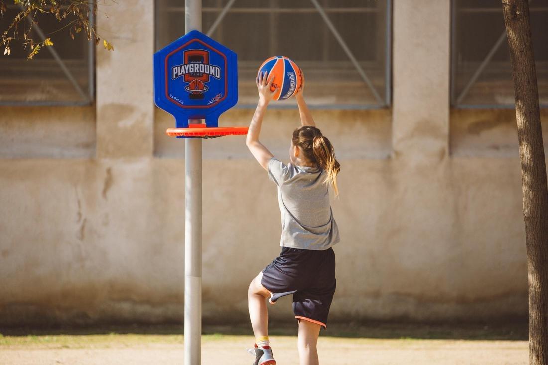 Hoop 500 Kids'/Adult Basketball Hoop - Blue/Red Transportable, , large image number 6