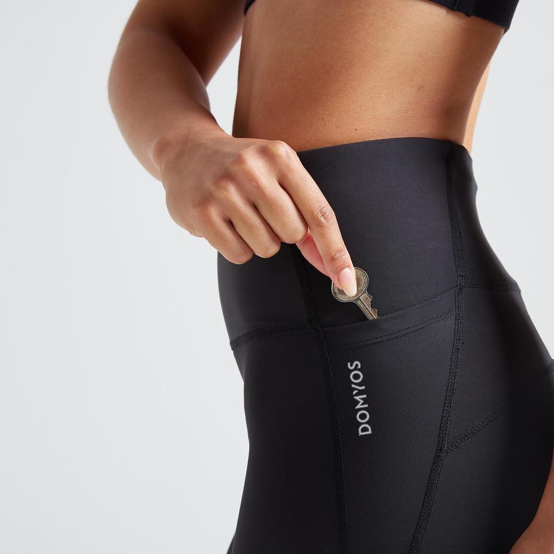 W26 L30  High-Waisted Shaping Fitness Leggings, Black, , large image number 11