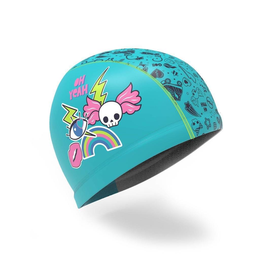 SILICONE MESH SWIM CAP SIZE S - PRINT WOZBOY, Magnolia, No Color, large image number 1