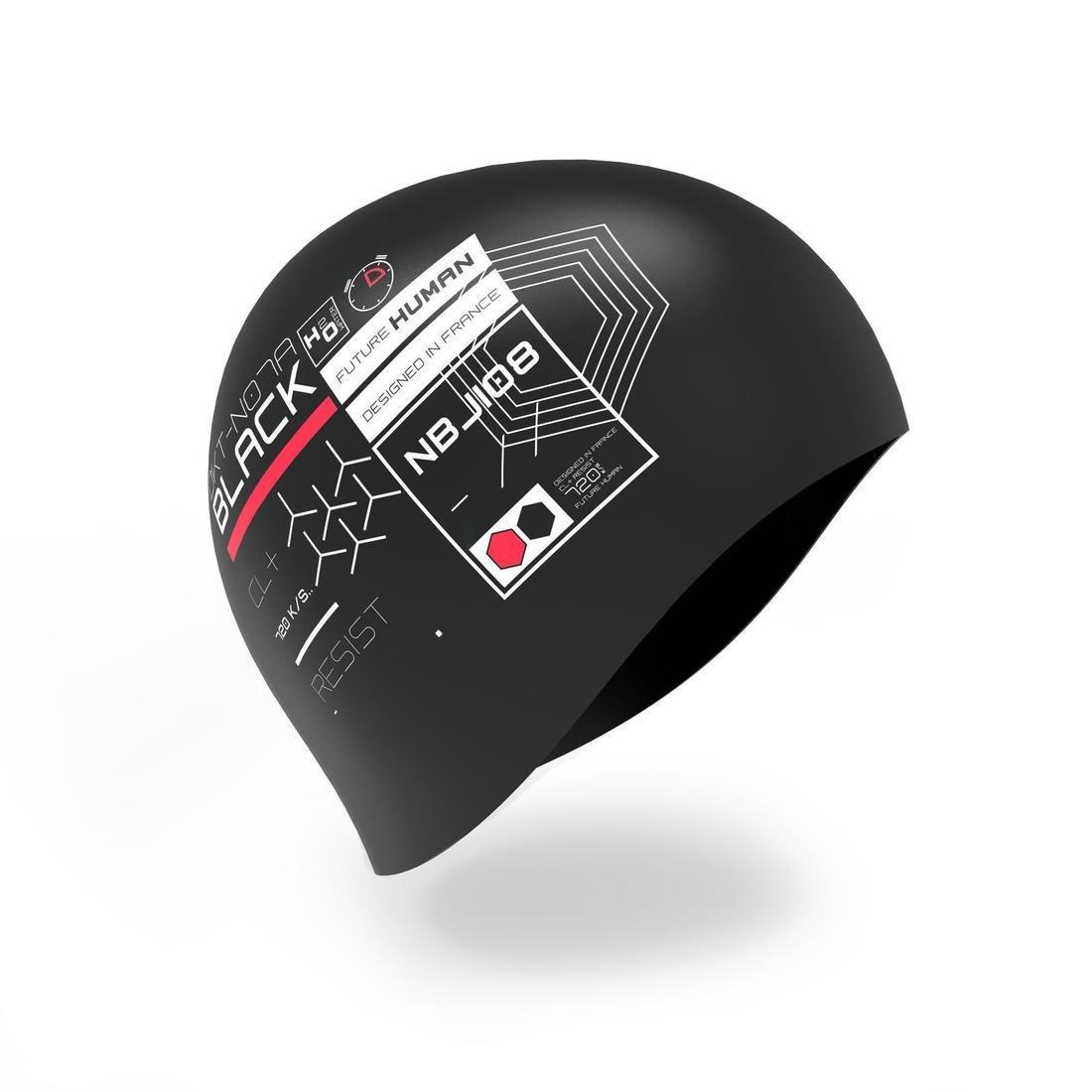 SILICONE AUSTRALIA 950 SWIM CAP, Black, , large image number 0