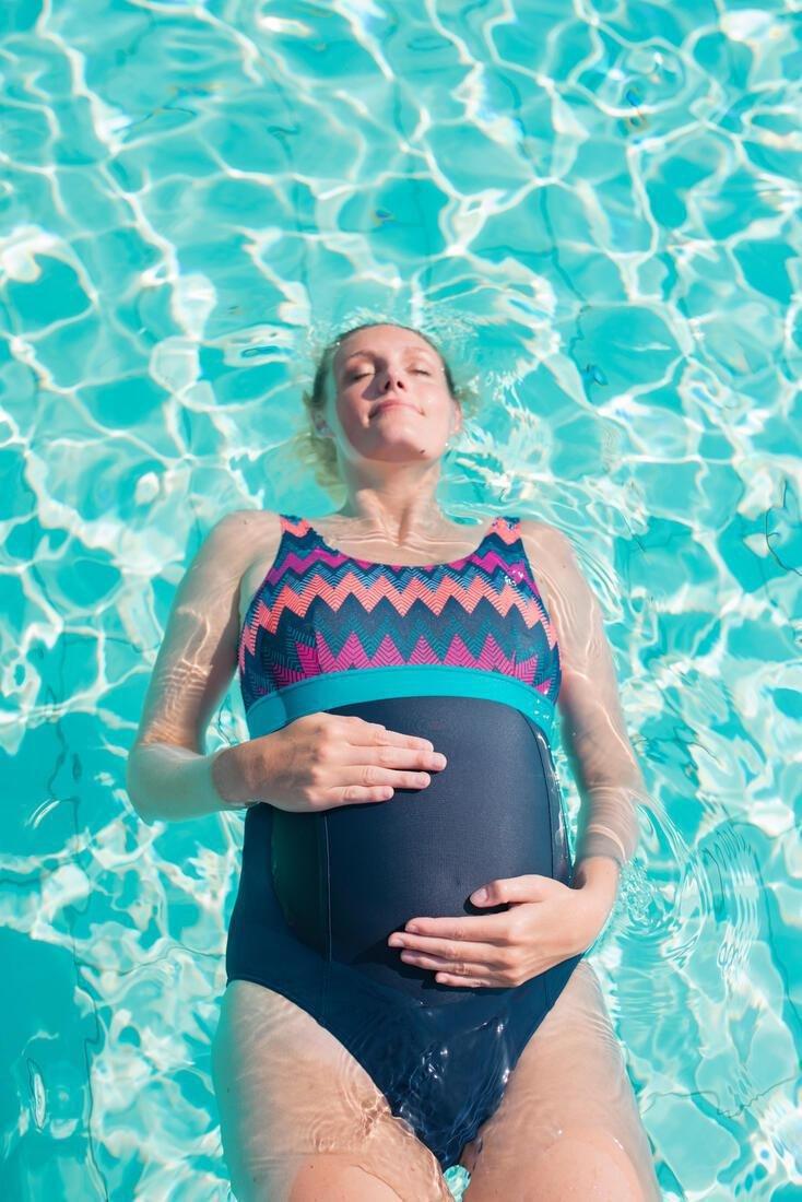 M/L  1-piece Maternity Swimsuit Romane, Navy Blue, , large image number 7