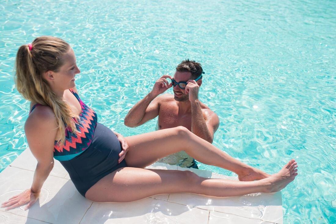 M/L  1-piece Maternity Swimsuit Romane, Navy Blue, , large image number 10