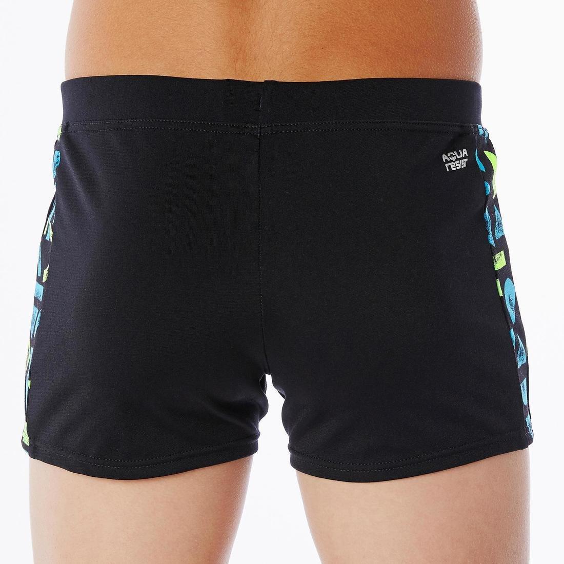10-11Y  Boy's Yoke Swim Shorts, Black, , large image number 3