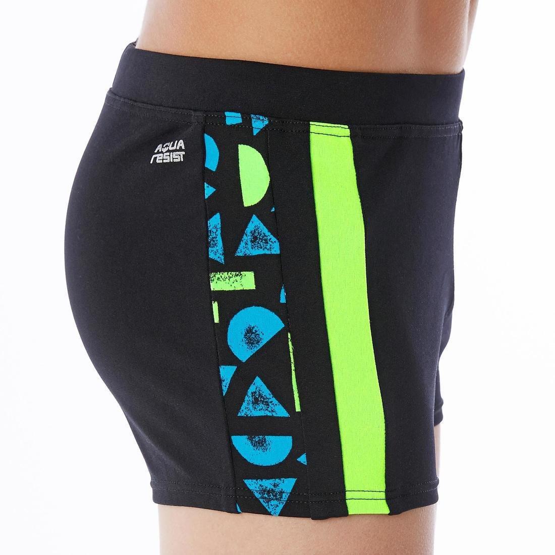 10-11Y  Boy's Yoke Swim Shorts, Black, , large image number 4