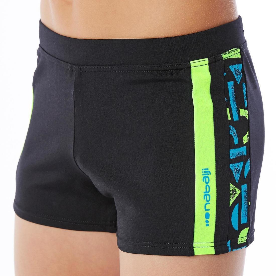 10-11Y  Boy's Yoke Swim Shorts, Black, , large image number 6