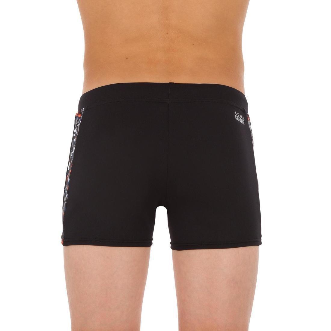10-11Y  Boy's Yoke Swim Shorts, Black, , large image number 13