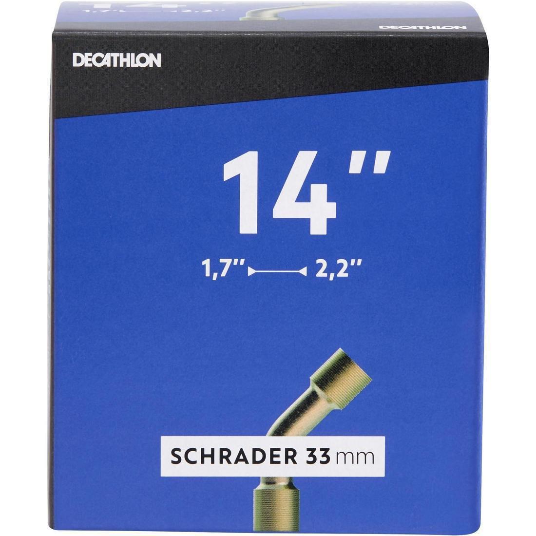 14X1.7-2.2 Angled Valve Bike Inner Tube - Schrader, , large image number 0