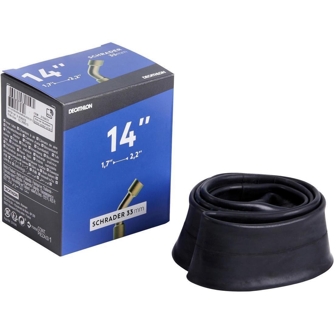 14X1.7-2.2 Angled Valve Bike Inner Tube - Schrader, , large image number 2