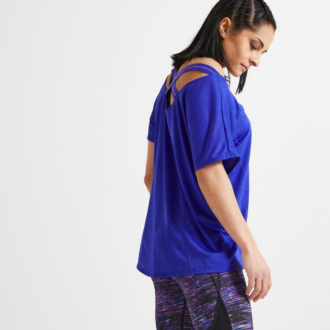 S/M  Loose Fitness T-Shirt, Blueberry, , large image number 0