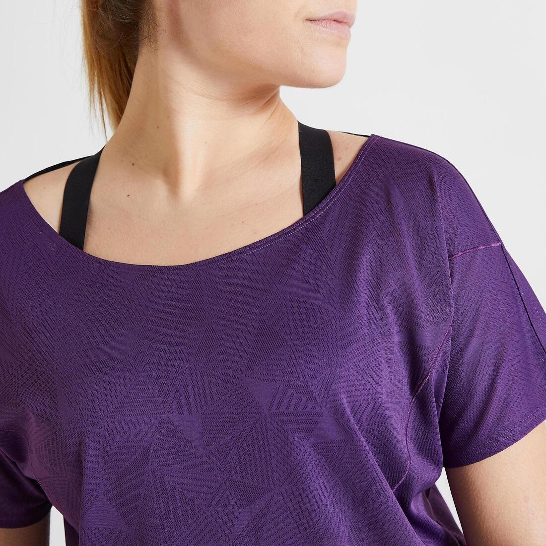 S/M  Loose Fitness T-Shirt, Blueberry, , large image number 10