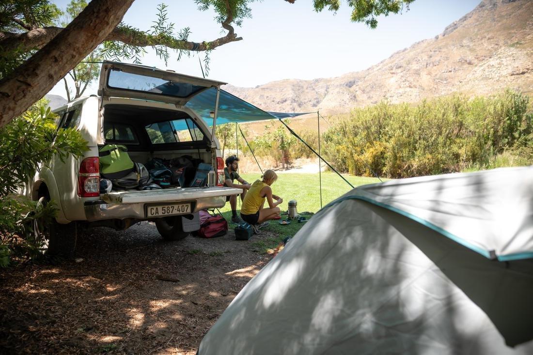 Multifunction Tarp Camping Shelter, Dark Petrol Blue, No Color, large image number 13