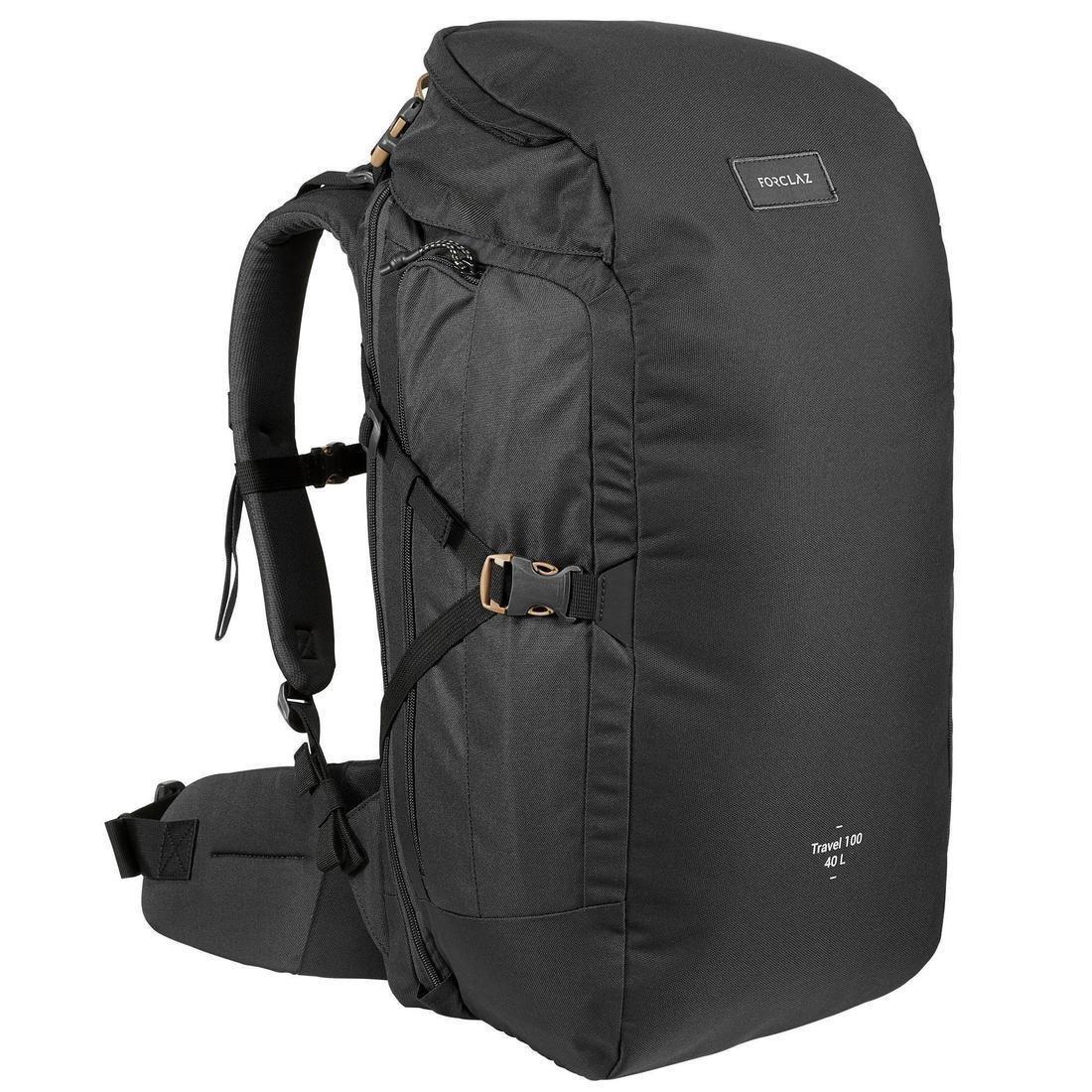 Unique Size  Trekking Travel Backpack 40 Litres | Travel 100, Black, , large image number 1