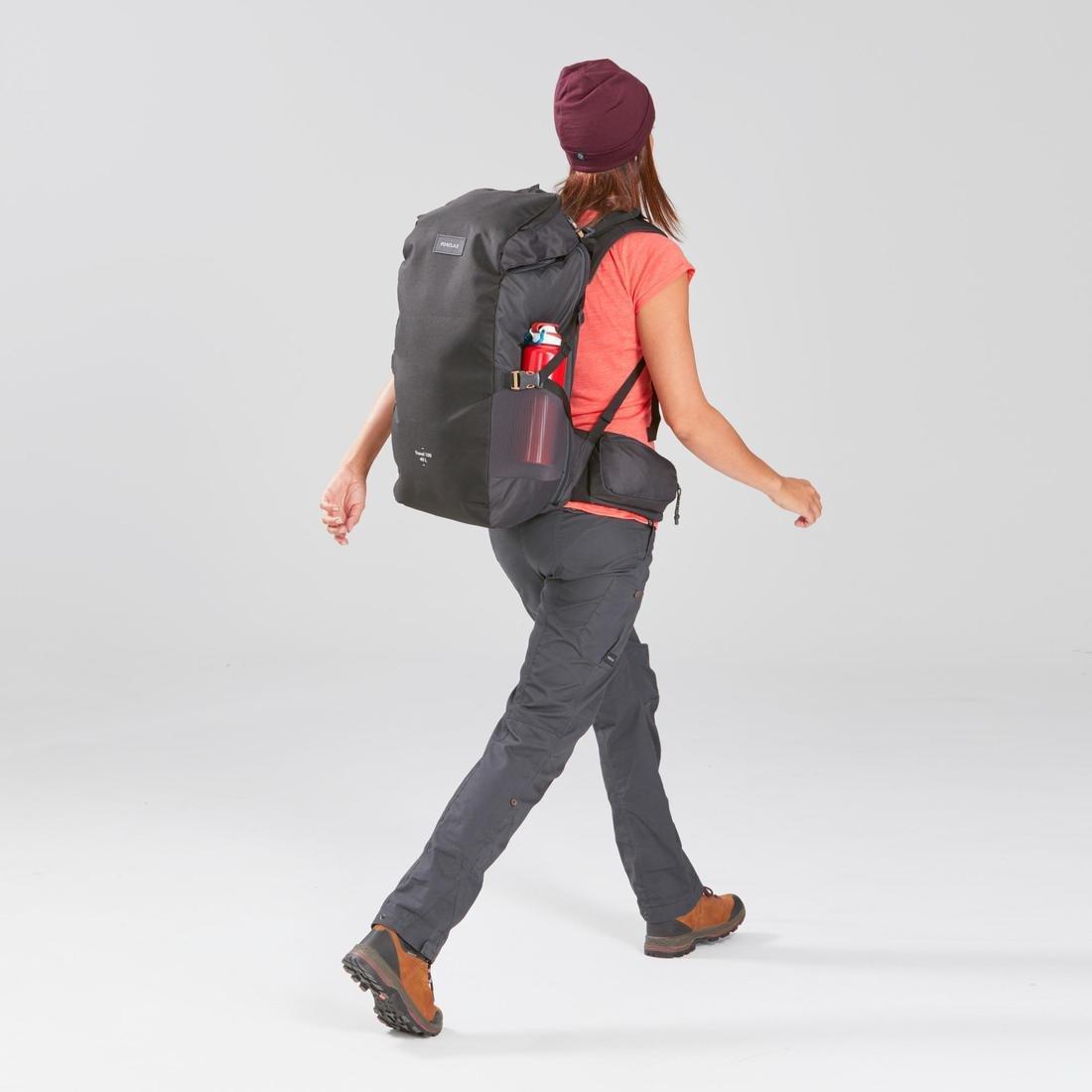 Unique Size  Trekking Travel Backpack 40 Litres | Travel 100, Black, , large image number 8