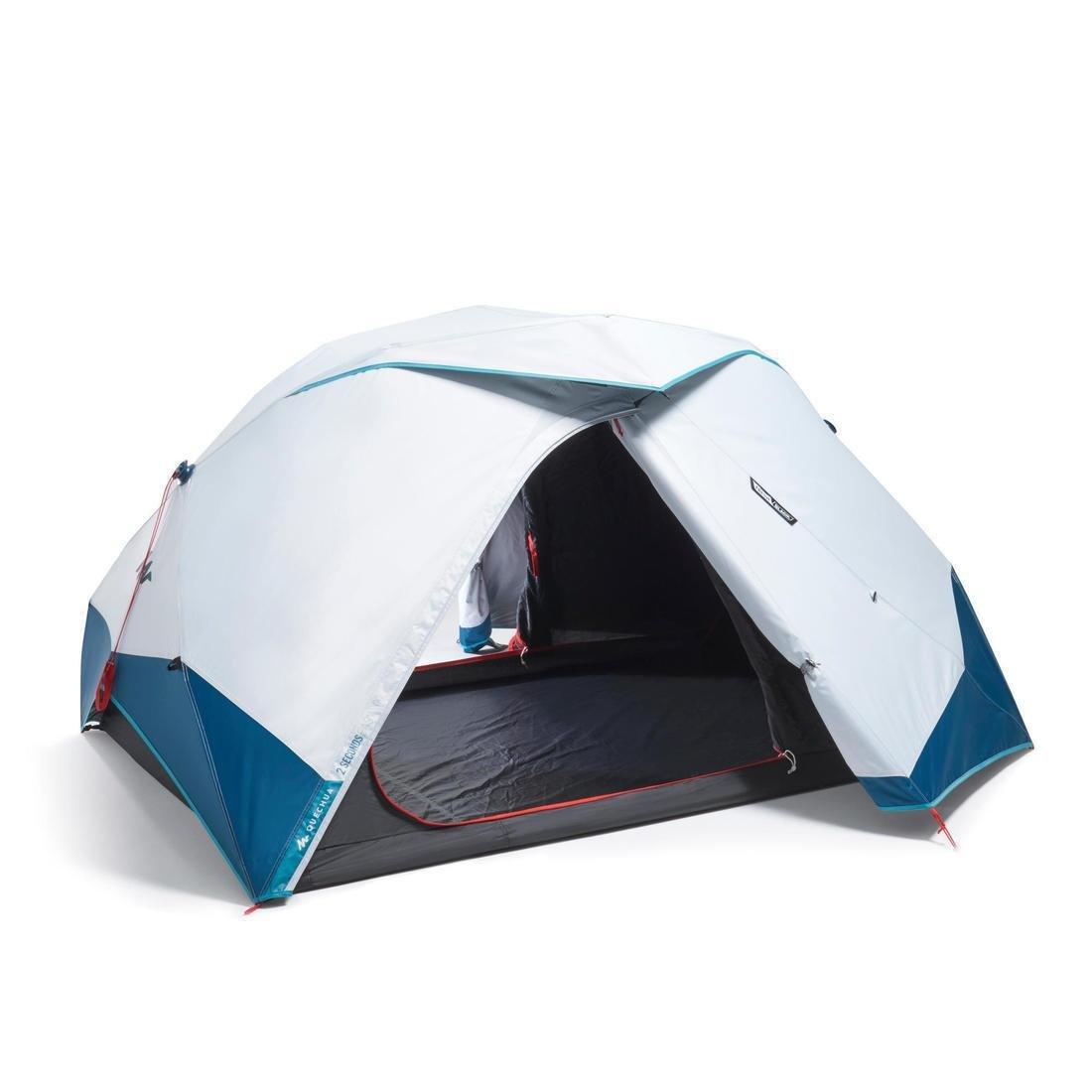 Camping Tent 2 Seconds Easy - Fresh and Black - 2 Person, Snow White, , large image number 1