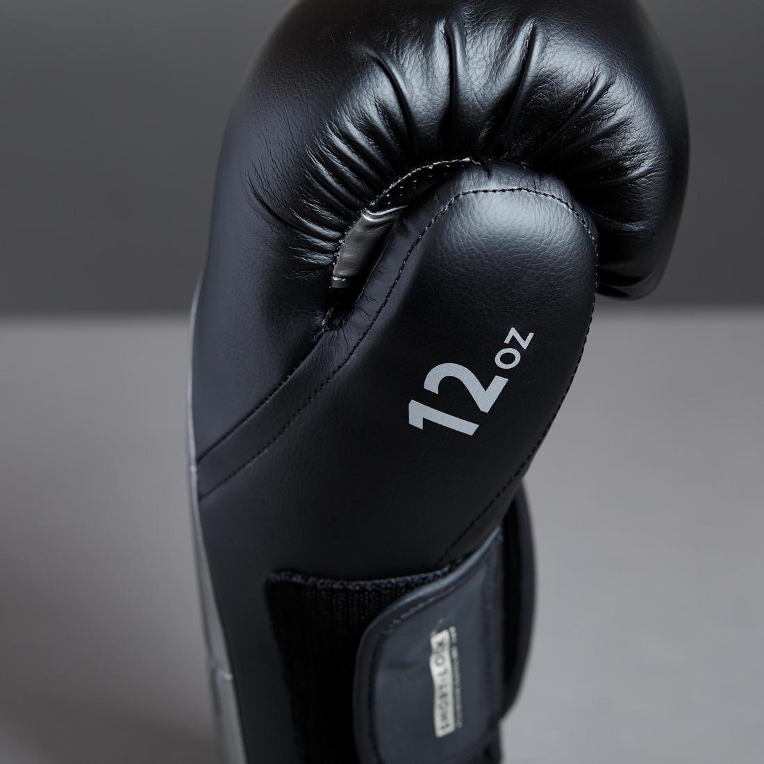12 Oz Kickboxing Gloves 500, Black, No Color, large image number 5