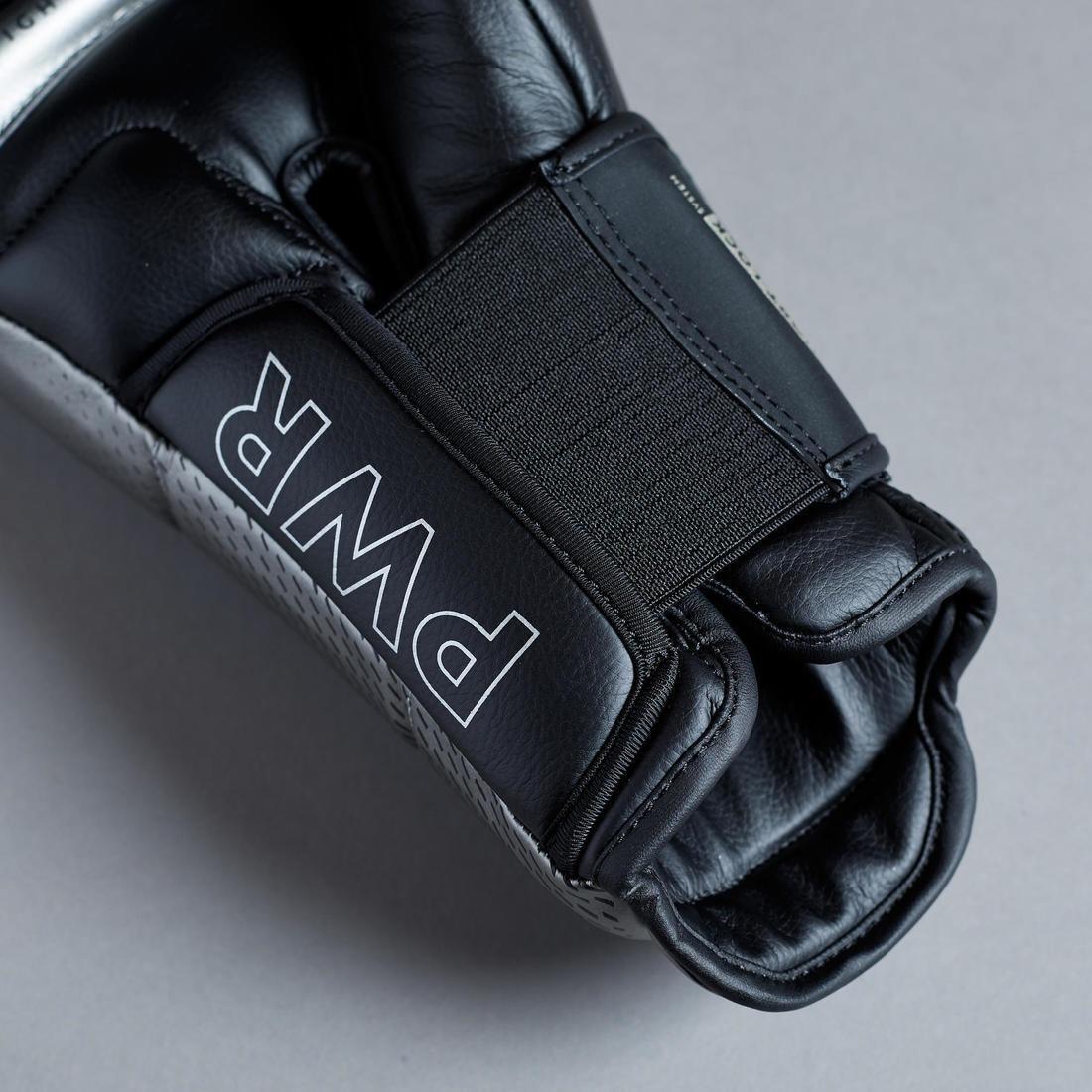 12 Oz Kickboxing Gloves 500, Black, No Color, large image number 7