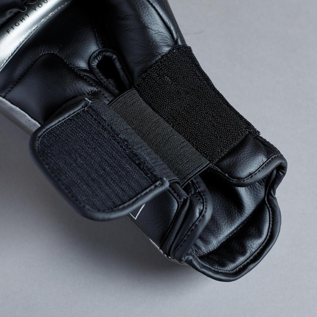 12 Oz Kickboxing Gloves 500, Black, No Color, large image number 8