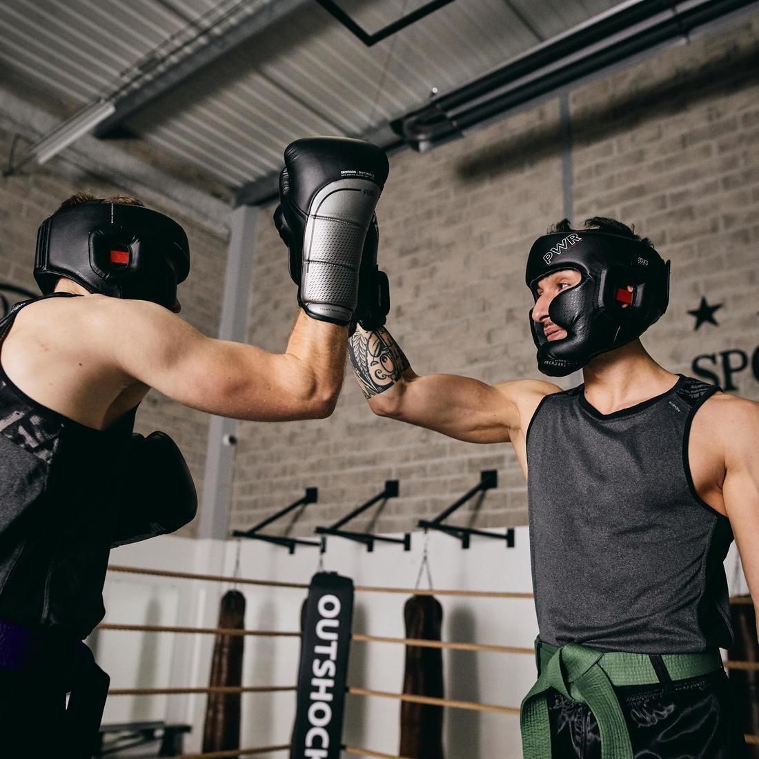 12 Oz Kickboxing Gloves 500, Black, No Color, large image number 14