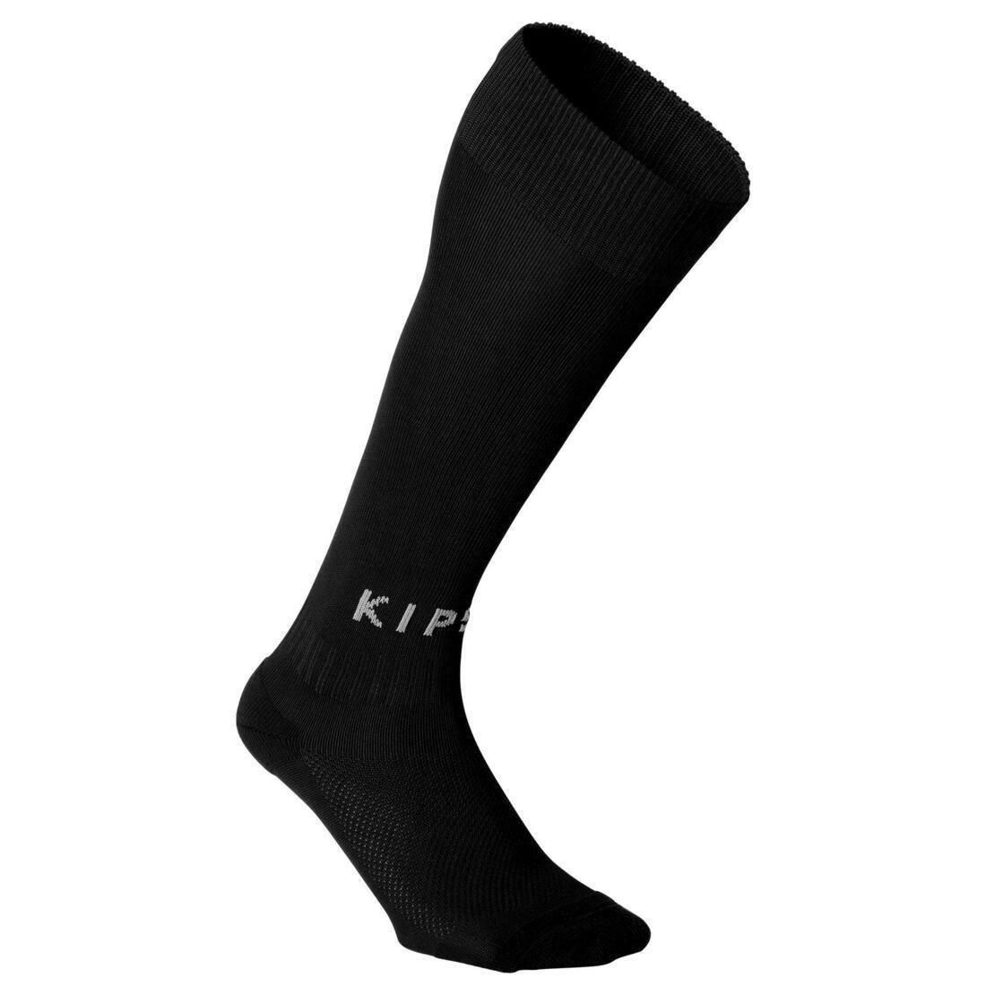 BLACK Adult Football Socks Essential, No Color, medium