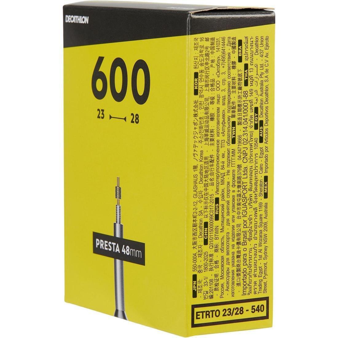 600x23-28 Bike Inner Tube - Presta, No Color, large image number 1