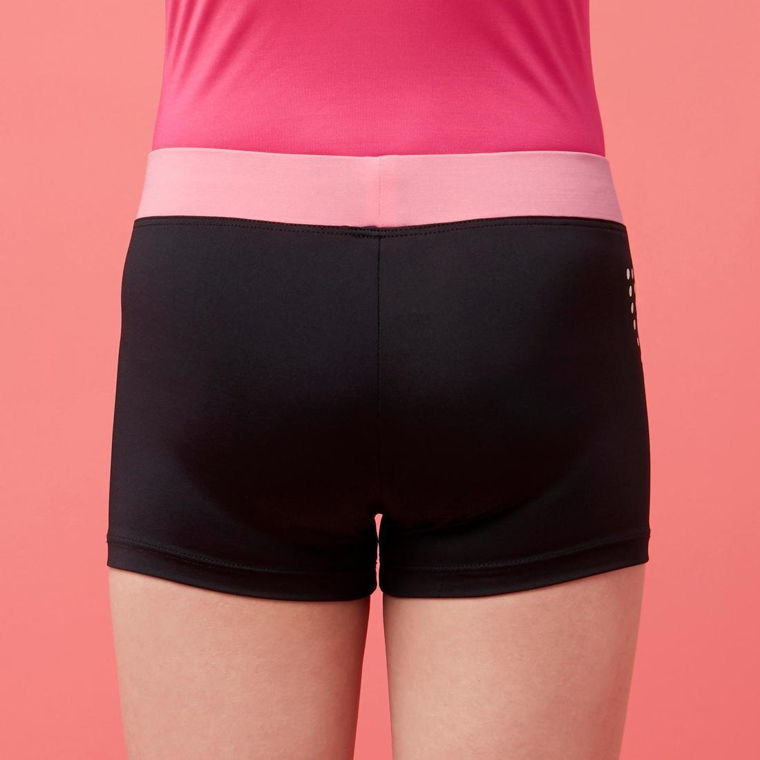 14-15 Years  Girls' Artistic Gymnastics Shorts - /Glitter, Black, No Color, large image number 8