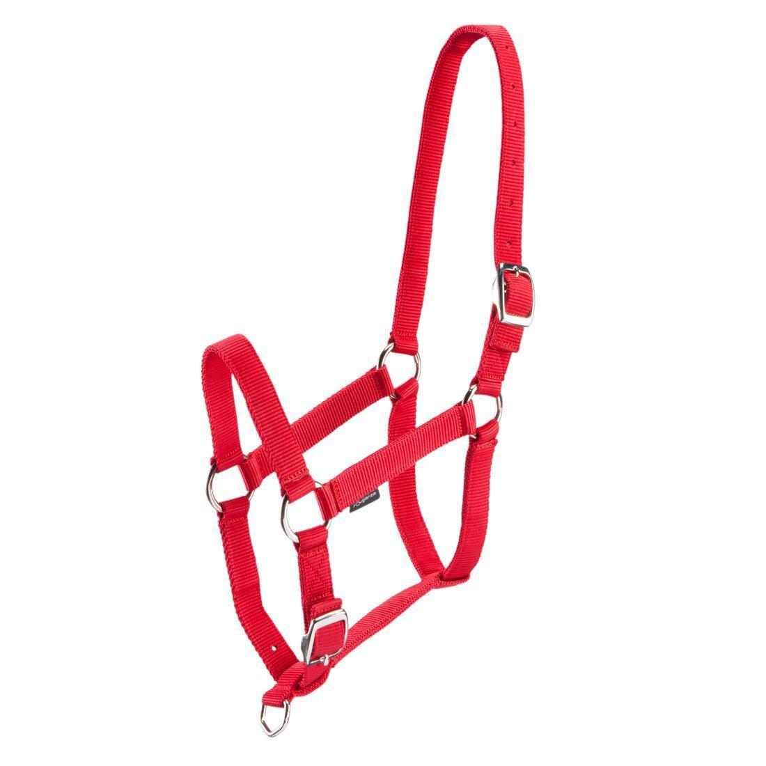 Schooling Horse Riding Halter For Horse Or Pony, Red, , large image number 0