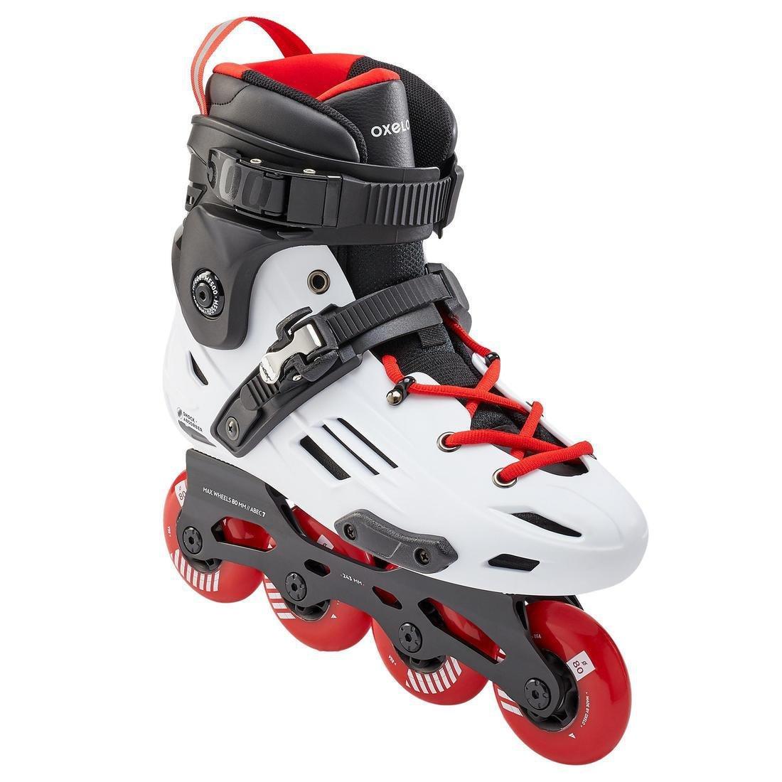 Oxelo Eu 38 Adult Freeride Inline Skates Mf500 Snow White Azadea Uae