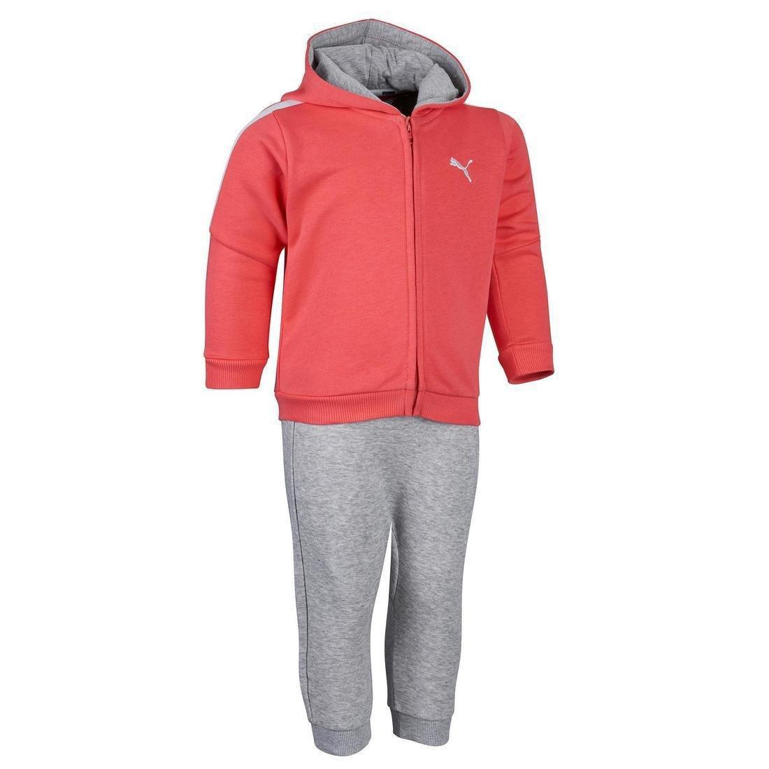 3-4 Years  Baby Gym Tracksuit - Grey/Pink, , large image number 8