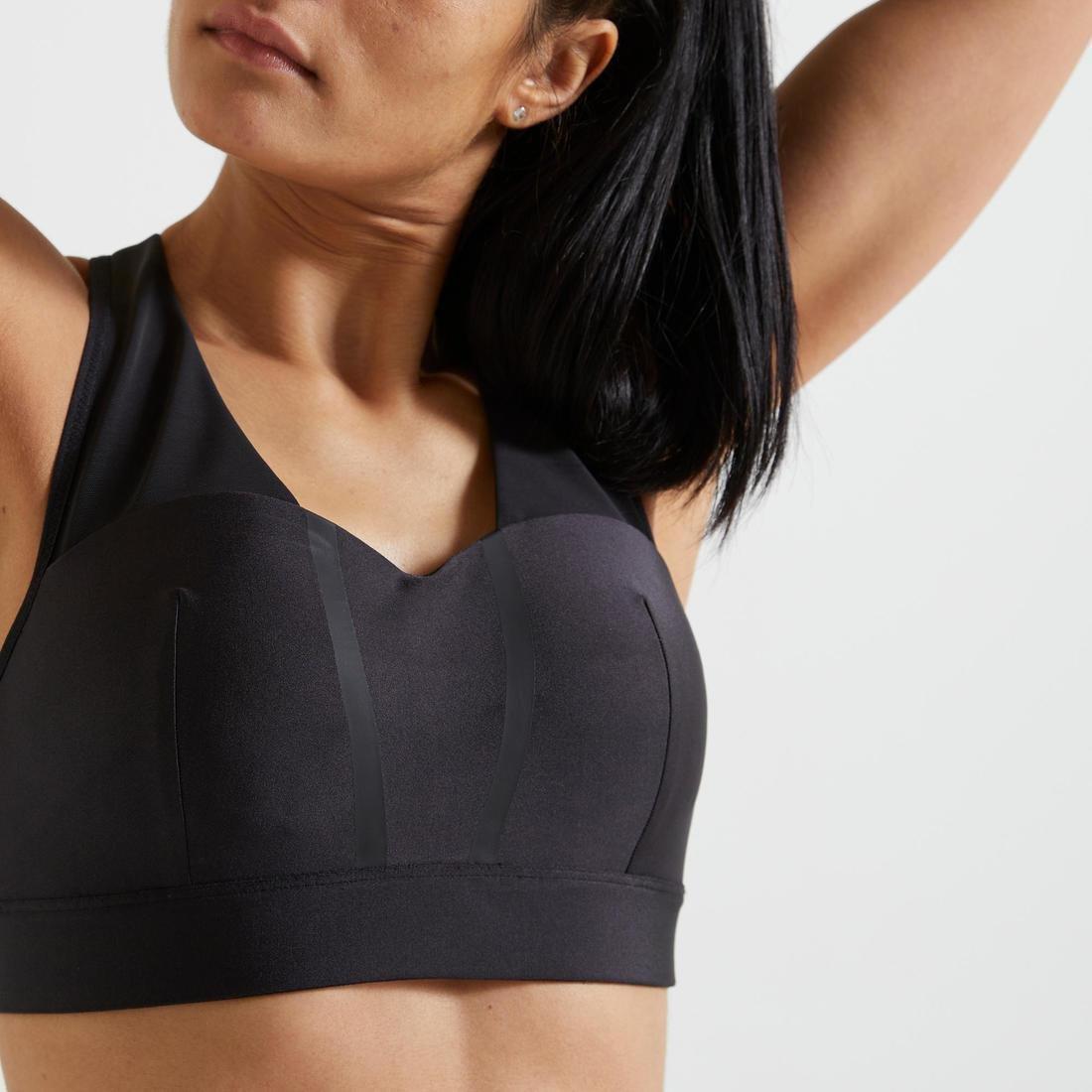 حمالة صدر رياضية متوسطة داعمة 500، أسود، مقاس M, No Color, large image number 5