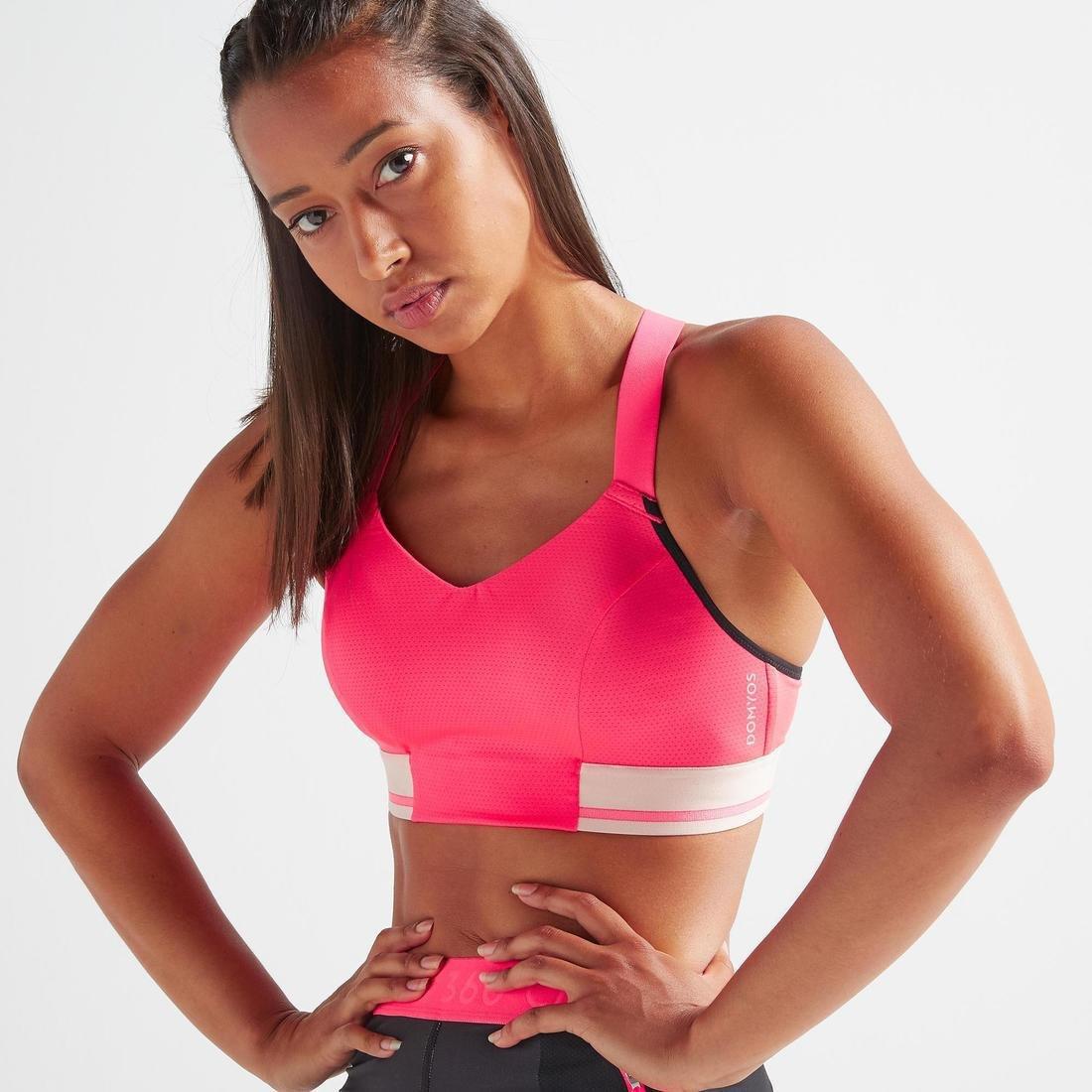 حمالة صدر رياضية متوسطة داعمة 500، أبيض، مقاس M, No Color, large image number 1