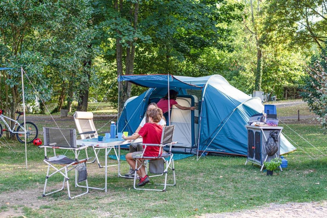 Camping Tent With Poles Arpenaz 4.2 4 People 2 Bedrooms, No Color, large image number 1