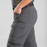 FORCLAZ - W34 L34  Men's Convertible Travel Trousers, Carbon Grey