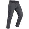 FORCLAZ - W36 L34  Men's Convertible Travel Trousers, Carbon Grey