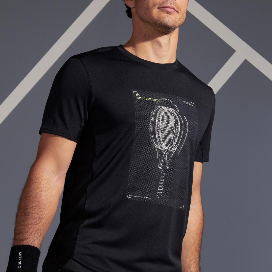 2XL  Men's Tennis T-Shirt TTS100, Navy Blue, , large image number 14