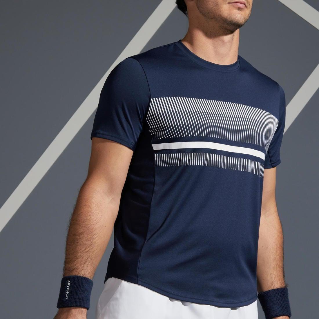 XL  Men's Tennis T-Shirt TTS100, Navy Blue, , large image number 2