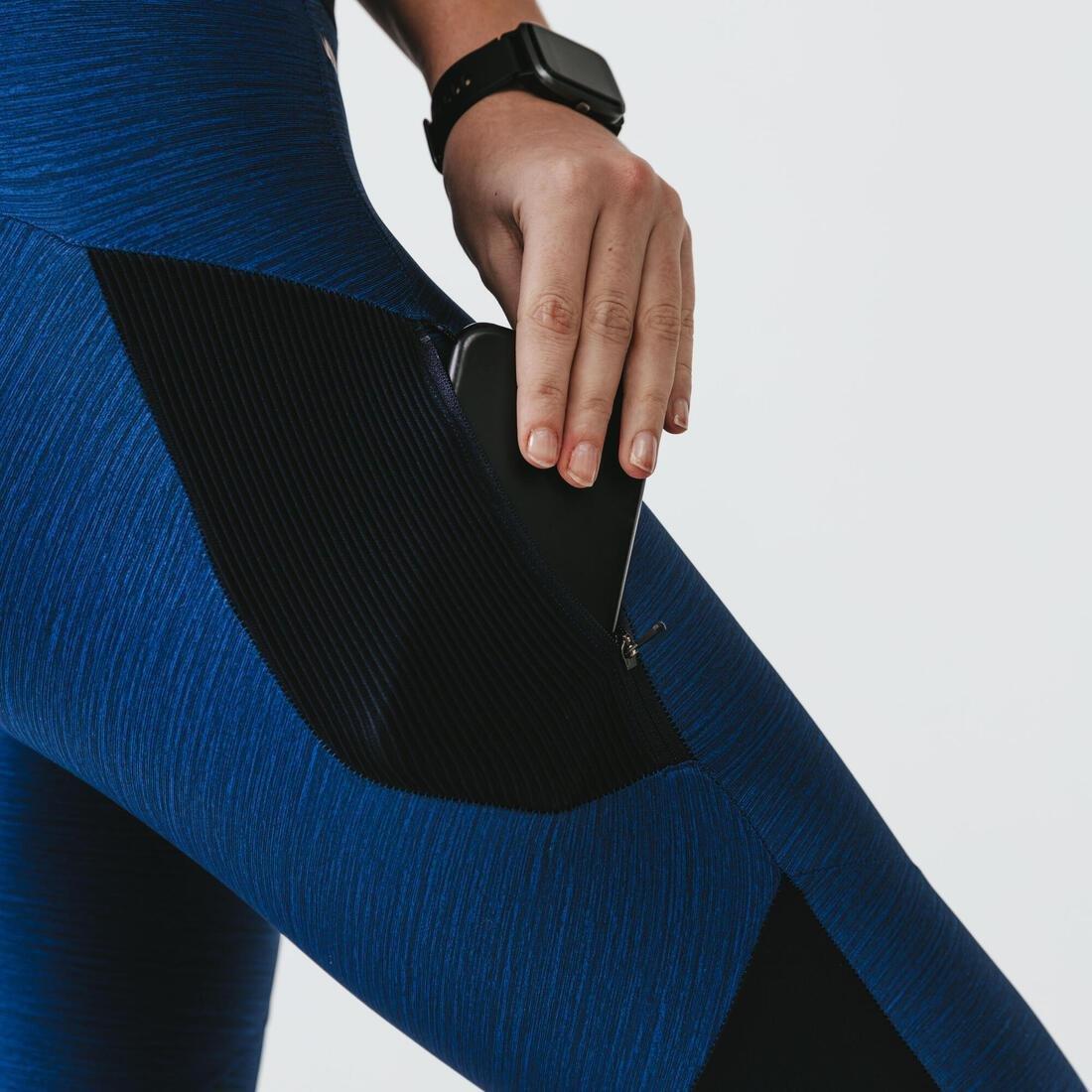W26 L30  Run DRY+FEEL Women's Short Running Leggings, Blue, , large image number 13