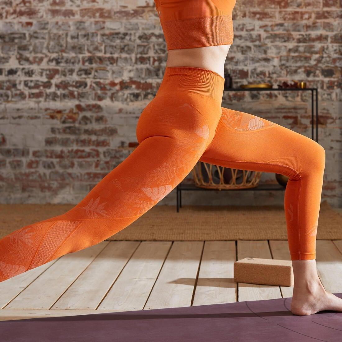 Small  Seamless 7/8 Dynamic Yoga Leggings - Mottled, Dark Grey, , large image number 14