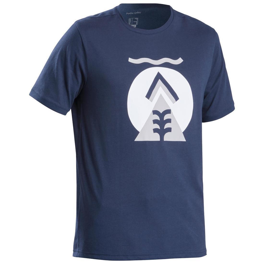 2Xl  Techtil 100 Short-Sleeved Hiking T-Shirt - Mottled, Navy Blue, , large image number 0