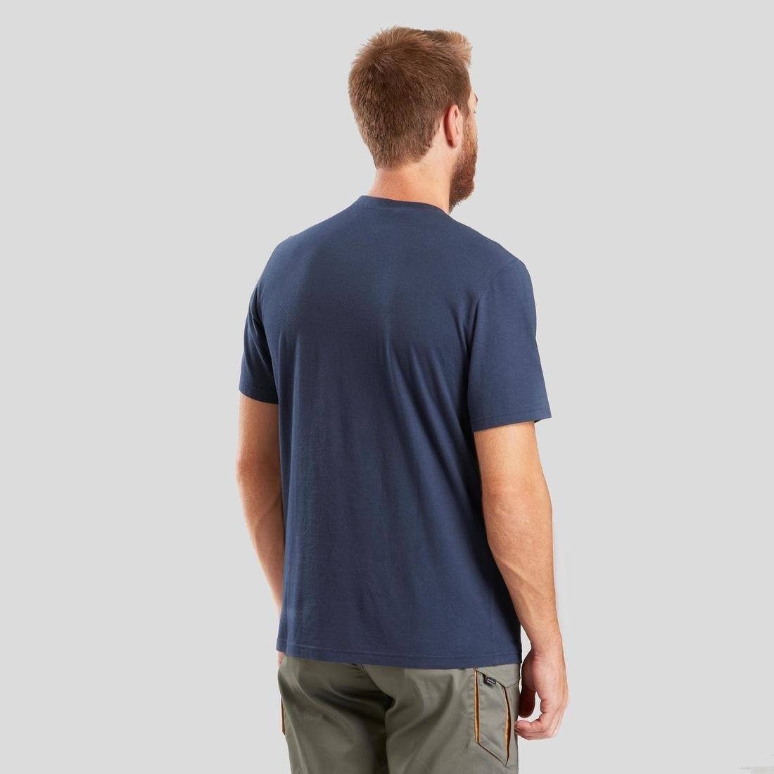 2Xl  Techtil 100 Short-Sleeved Hiking T-Shirt - Mottled, Navy Blue, , large image number 2
