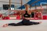 DOMYOS - 14-15Y Girls' Artistic Gymnastics Leggings - Black/Sequins