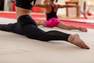 DOMYOS - Small  Girls' Artistic Gymnastics Leggings - Black/Sequins