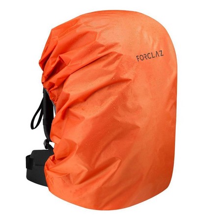 FORCLAZ - Trekking Basic Rain Cover For Backpack - 40/60L, Burnt Orange