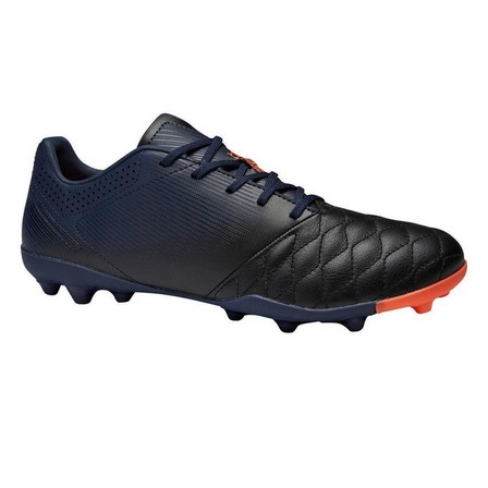 KIPSTA - حذاء كرة قدم جلد للأطفال أجيليتي 500 م.ج مقاس 33 أوروبي- أزرق داكن