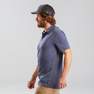 FORCLAZ - 2XL  Men's Merino Wool Trekking Travel Polo Shirt - TRAVEL 500, Asphalt Blue