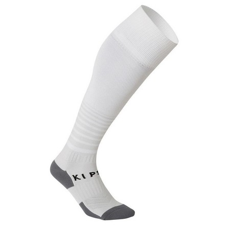 KIPSTA - Eu 31-34  Kids' Football Socks F500 - White With Stripes